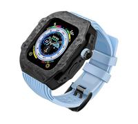 JZWCHQ Carbone Watch Watch Case FluorObber Band Mod Kit ， pour Ultra 8 7 6 5 4 SE 49mm 45mm 44 mm MOYEN MOYAGE ET REMPLACEZ LE KIT STRAPE DE MONTRE