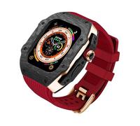 JZWCHQ Carbone Watch Watch Case FluorObber Band Mod Kit ， pour Ultra 8 7 6 5 4 SE 49mm 45mm 44 mm MOYEN MOYAGE ET REMPLACEZ LE KIT STRAPE DE MONTRE