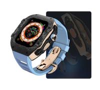 JZWCHQ Carbone Watch Watch Case FluorObber Band Mod Kit ， pour Ultra 8 7 6 5 4 SE 49mm 45mm 44 mm MOYEN MOYAGE ET REMPLACEZ LE KIT STRAPE DE MONTRE