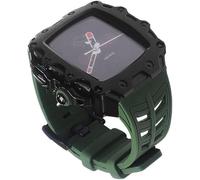 JZWCHQ Case de montre en alliage + groupe de montre en silicone , pour SE 8/7/6/4 45 mm 44 mm, Kit de remplacement de sangle de montre à cadre en métal de style RM pour hommes