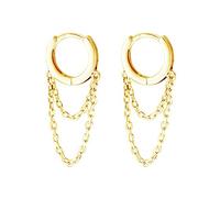 JZWCHQ Chaîne de gland goudron de boucles d'oreilles en peluche pour femmes 925 Sterling Silver Huggie Helix Cartilage Tragus Daith Piercing Cuff Minimaliste Fashion Punk Punk Bijouts