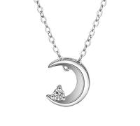 JZWCHQ Chaîne de la clavicule à collier court de lune femelle