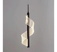 JZWCHQ Chandelier de Chambre à Coucher Moderne en Spirale métal Acrylique Pendant décoratif lumière Plafond Moderne Plafond lumière Compatible avec Le Salon de l'îlot de Cuisine, Pendentif léger