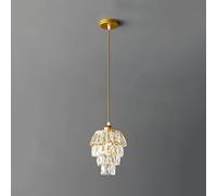 JZWCHQ Chaner, Idyllic Crystal Pendant Light 1-Light Metal Chaner Chambre Moderne Éclairage réglable Aliminable Nordic Home Room Halway Halway Plafond Lamping D Black (Noir, A) (D B)