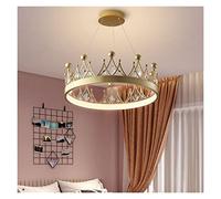 JZWCHQ Chaner, Série de couronnes Nordic Bedroom Salon Couronne légère Luxury Princesse Children's Room Net Red Lampe (Ovale 60 cm) (Ovale 60cm Trois Couleurs Team)