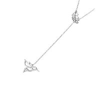 JZWCHQ Colibris sur le collier arbre Collier Craft Craft Animal Pendants Chain pour femmes bijoux