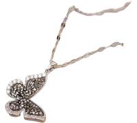 JZWCHQ Collier accessoires papillon pour femmes, colliers de clavicule pendentif gradient en argent sterling, collier de cou, bleu rose
