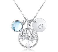 JZWCHQ Collier arbre de vie collier pendentif pour femmes bijoux en cristal accessoires colliers de chaîne colliers colliers pour femmes