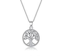JZWCHQ Collier arbre de vie collier pendentif pour femmes bijoux en cristal accessoires colliers de chaîne colliers colliers pour femmes