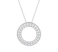 JZWCHQ Collier assorti avec pendentif rond incrusté de cristal fin collier pendentif femme collier tendance bijoux colliers pour femme