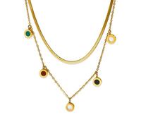 JZWCHQ Collier avec pendentif en forme d'étoile et de lune pour homme et femme, taille unique