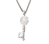 JZWCHQ Collier Benedict pour femmes et hommes, 925 Sterling Silver Chain Saint Médaille Benedict Benoît Benoît, Médailles Benoît, San Benito Medalla de San Benito, Saint-Benoît
