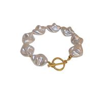 JZWCHQ Collier Boho Beded Statement avec grand collier de tour de cou de perles d'eau douce blanc pour femmes