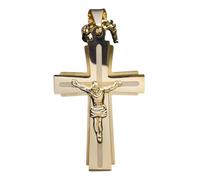 JZWCHQ Collier Crucifix en Argent Sterling 925 pour Hommes, Collier de Croix de Religion avec Jésus Dessus - Pendentif Crucifix Hip Hop pour Hommes, Collier de Croix de Jésus pour Les Cadeaux de Noël