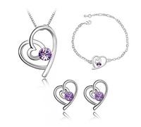 JZWCHQ Collier de bijoux en cristal naturel violet