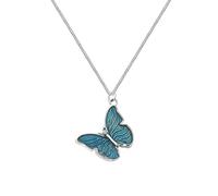 JZWCHQ Collier de chaîne de clavicule pendentif en papillon bleu pour femmes accessoires de bijoux de mariage fabriqués en Chine