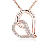 JZWCHQ Collier de coeur enveloppé Micro Inclay Pendant Pendent