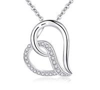 JZWCHQ Collier de coeur enveloppé Micro Inclay Pendant Pendent