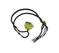 JZWCHQ Collier de météorite en verre tchèque naturel Pendentif