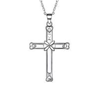 JZWCHQ Collier de pendentif croisé les femmes du cœur délicat filles ses bijoux