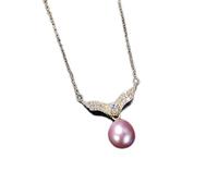 JZWCHQ Collier de pendentif pour femmes mariage 925 STRILL SIRGE EN SIGHT EN PERLES DE PERLES ACCESSOIRES BIELLIS