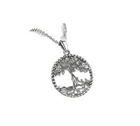 JZWCHQ Collier de sterling argent arbre de vie de la vie