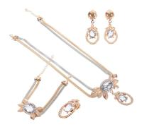 JZWCHQ Collier de strass de femmes collier de femmes Ring Rignestone blanc