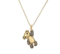 JZWCHQ Collier d'ours pour Femmes, Pendentif d'ours Joyeux, Collier d'ours gommeux, Charme Ours de zircone cubique, Collier de Panda pour Filles, Collier à Griffe d'ours pour