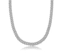 JZWCHQ Collier hip-hop hip-hop de 925 en or sur 925 argent, chaîne de cou cubaine de densément, dynamique, présente pour les pionniers ou les occasions spéciales, cadeaux papa