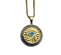 JZWCHQ Collier œil d'Horus en Argent Sterling 925 pour Hommes et Femmes, Collier Punk Rock pour Tous Les Yeux - Collier Unisexe œil de Ra, Pendentif œil d'Horus, Collier Illuminati pour