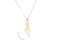 JZWCHQ Collier israélien 925 Serling Silver Israël Palestine Carte Pendant Collier Land Colliers Géographie Colliers pour Femmes Bijoux Gift en Gros - Collier Israël, apportez-Les
