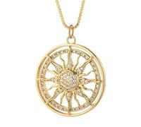 JZWCHQ Collier Mauvais œil rempli d'or 14 carats pour Hommes et Femmes, Collier cœur avec œil Bleu maléfique et Soleil, Collier Mignon avec Pendentif Chien, Long œil Porte-Bonheur, Collier coloré