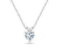 JZWCHQ Collier Moisanite coupé du cœur pour les femmes à 100% S925 Sterling Silver Pendants Jewelry