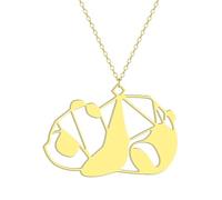 JZWCHQ Collier panda en argent sterling 925 pour femmes et filles, collier pendentif panda origami, charmes d'animaux, bijoux panda, collier panda rouge pour filles, médaillon panda, pendentif