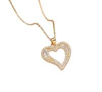 JZWCHQ Collier Pendentif Chaîne Homme Femme Bijoux Coeur Collier pour Femme
