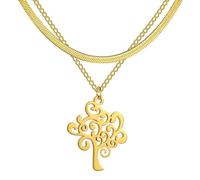JZWCHQ Collier Pendentif Chaîne Homme Femme Bijoux Pendentif Collier Double Chaîne pour Femme