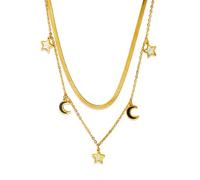 JZWCHQ Collier Pendentif chaîne Masculine Femme joaillerie chaîne Collier étoile Lune Pendentif pour Femmes Bijoux