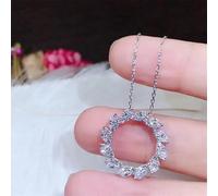 JZWCHQ Collier pendentif de mariage de Moisanite Diamond Pendant