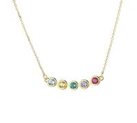 JZWCHQ Collier pendentif rond 18K plaqué pour les collares de fête des femmes à cinq bijoux en Chine fabriqués en Chine