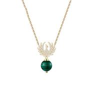 JZWCHQ Collier Phoenix pour Femme, chaîne de clavicule Simple, Pendentif élégant en Malachite
