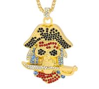 JZWCHQ Collier pirate pour hommes et femmes, ancre de mer glacée Hip Hop, collier pendentif crâne de pirate pour femmes, chaîne pour hommes, collier de crâne, collier d'ancre de pirate des