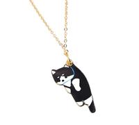 JZWCHQ Collier pour Femmes pour Femmes et Filles, soulever Les Chats, Styles Mixtes, Collier de Pendentif Animal pour Chats, Collier de Chat Mignon, Collier de Chat Noir pour Femmes, col de Chat pour