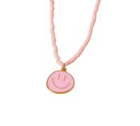 JZWCHQ Collier preppy pour les femmes et les filles, des colliers bohèques mignons avec des visages ronds irréguliers Smile Collier Pendant Colliers Péppy Colliers pour les femmes et les filles