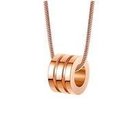 JZWCHQ Collier Ring Couple Collier Créatif Personnalité Clicule Chaîne Fashion Tendance Fashion Bijoux et femmes Gold et Silver (deux couleurs sélectionnables) Collier pour femmes