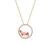 JZWCHQ Collier rond incrusté de fleurs pour femme avec pendentif banquet tendance exquis élégant collier bijoux colliers pour femmes