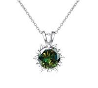 JZWCHQ Collier S925 pour femmes 1ct d Color Moissanite avec chaîne de clavicule de flocon de neige