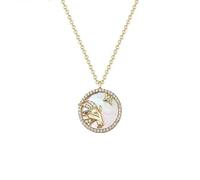 JZWCHQ Collier Unique Zodiac Design Collier 925 Cadeau d'anniversaire de chaîne de clavicule de pendentif rond pour petite amie, Colliers de femme pour femmes