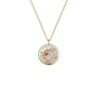 JZWCHQ Collier Unique Zodiac Design Collier 925 Cadeau d'anniversaire de chaîne de clavicule de pendentif rond pour petite amie, Colliers de femme pour femmes