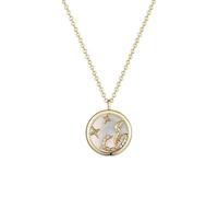 JZWCHQ Collier Unique Zodiac Design Collier 925 Cadeau d'anniversaire de chaîne de clavicule de pendentif rond pour petite amie, Colliers de femme pour femmes