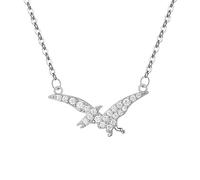 JZWCHQ Collier vintage, colliers cubiques chaîne de liaison ovale conception d'oiseau de pierre de pierre Valentin Collier 450 mm